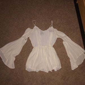 WHITE FOREVER 21 ROMPER